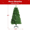 5ft PreLit Fiber Optic Christmas Tree Multi-Colored Artificial Xmas Spruce Tree with Metal Stand