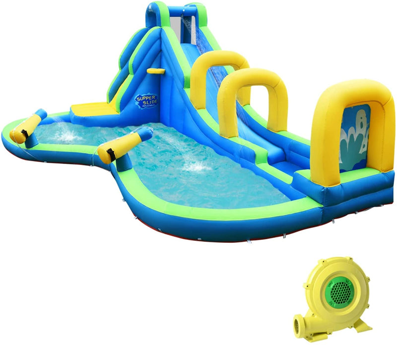 5 in 1 Giant Inflatable Water Slide Bouncer Water Park with 750W Blower