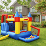6-in-1 Kids Inflatable Bounce House Bouncy Castle Slide with Balls & 780W Blower
