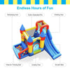 6-in-1 Inflatable Bounce House Slide Bouncy Castle Jumper with 50PCS Balls & 780W Blower for Kids 5-12 Indoor Outdoor Party Family Fun