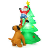 6.5ft Outdoor Inflatable Christmas Tree Santa Decor with LED Lights