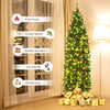 6.5ft Pre-lit Hinged Pencil Artificial Christmas Tree with LED Lights