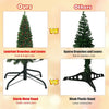 6.5ft Pre-lit Hinged Pencil Artificial Christmas Tree with LED Lights
