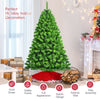 6.5ft Unlit Green Flocked Artificial Christmas Tree with Metal Stand