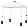 6.6ft x 6.6ft Pop-up Canopy Tent Height Adjustable Commercial Canopy Outdoor Camping Sun Shelter with Roller Bag & 4 Weight Bags