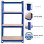 63 Inch Heavy Duty Storage Shelves 4-Tier Adjustable Garage Shelving Unit Boltless Shelving Organizer Rack