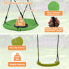 660 lbs Swing Set 7-in-1 Heavy Duty Swing Set Kids Backyard A-Frame Metal Swing Stand with 2 Swings, Fun Glider, Slide & Gym Rings