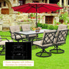 66” x 38” Oversize Rectangular Patio Dining Table Outdoor Bistro Table with Umbrella Hole