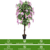 6FT Artificial Ficus Tree Fake Wisteria Tree Faux Plant for Indoor Outdoor Office Living Room Décor