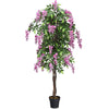 6FT Artificial Ficus Tree Fake Wisteria Tree Faux Plant for Indoor Outdoor Office Living Room Décor