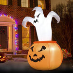 6 FT Halloween Blow-Up Inflatable Ghost in Pumpkin with LED Light