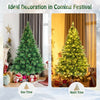6FT Pre-lit Hinged Artificial Christmas Tree with 777 Glitter Tips and 350 LED Lights