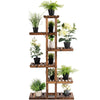 6 Tier Garden Wood Plant Rack Stand Flower Shelf - Bestoutdor