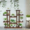 6 Tier Outdoor Wooden Plant Stand Flower Pot Holder Display Shelf