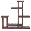 6 Tier Wooden Plant Stand Vertical Carbonized Display Shelf