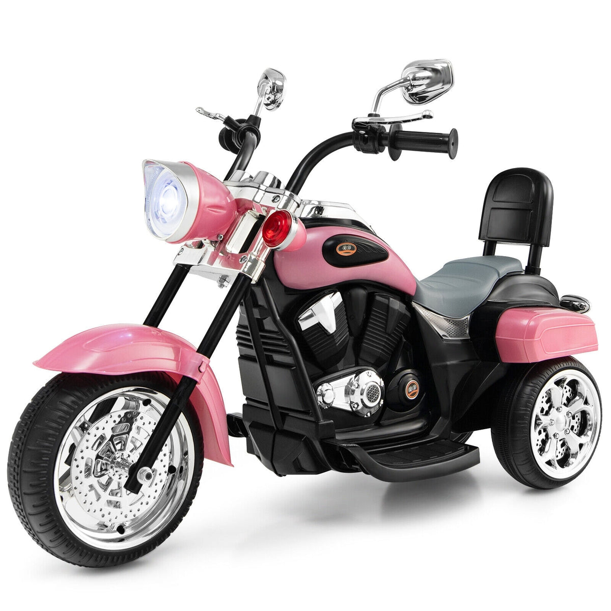 Kids Ride-On Motorcycle, 3-Wheel 6V Battery Powered Chopper Motorcycle with Headlight & Horn, ASTM-Certified Electric Toy for Boys & Girls Gifts
