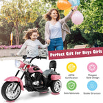 Kids Ride-On Motorcycle, 3-Wheel 6V Battery Powered Chopper Motorcycle with Headlight & Horn, ASTM-Certified Electric Toy for Boys & Girls Gifts