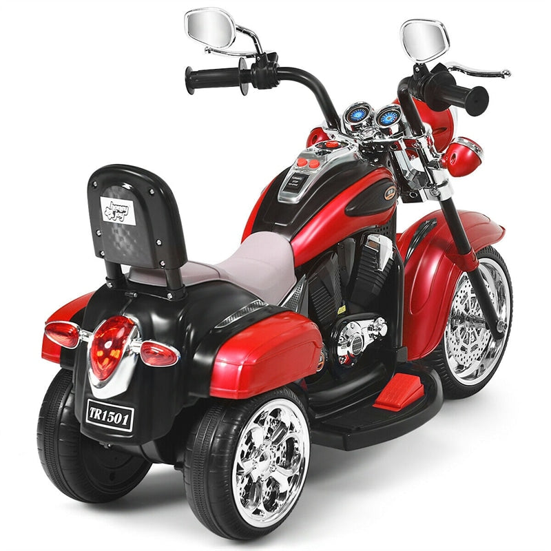 Kids Ride-On Motorcycle, 3-Wheel 6V Battery Powered Chopper Motorcycle with Headlight & Horn, ASTM-Certified Electric Toy for Boys & Girls Gifts