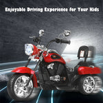 Kids Ride-On Motorcycle, 3-Wheel 6V Battery Powered Chopper Motorcycle with Headlight & Horn, ASTM-Certified Electric Toy for Boys & Girls Gifts