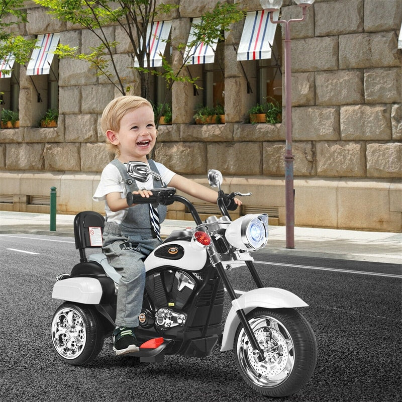 Kids Ride-On Motorcycle, 3-Wheel 6V Battery Powered Chopper Motorcycle with Headlight & Horn, ASTM-Certified Electric Toy for Boys & Girls Gifts