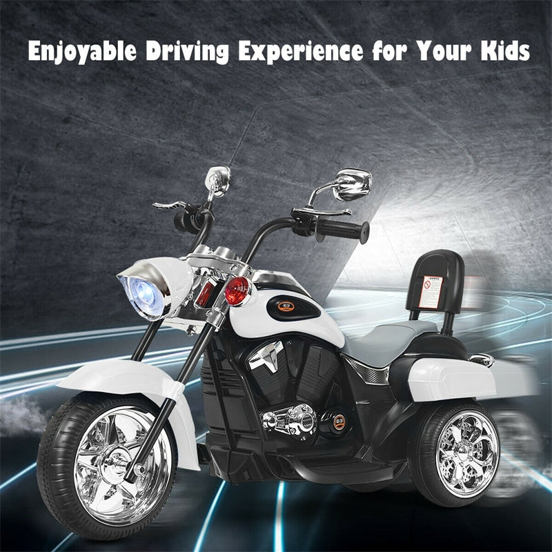 Kids Ride-On Motorcycle, 3-Wheel 6V Battery Powered Chopper Motorcycle with Headlight & Horn, ASTM-Certified Electric Toy for Boys & Girls Gifts
