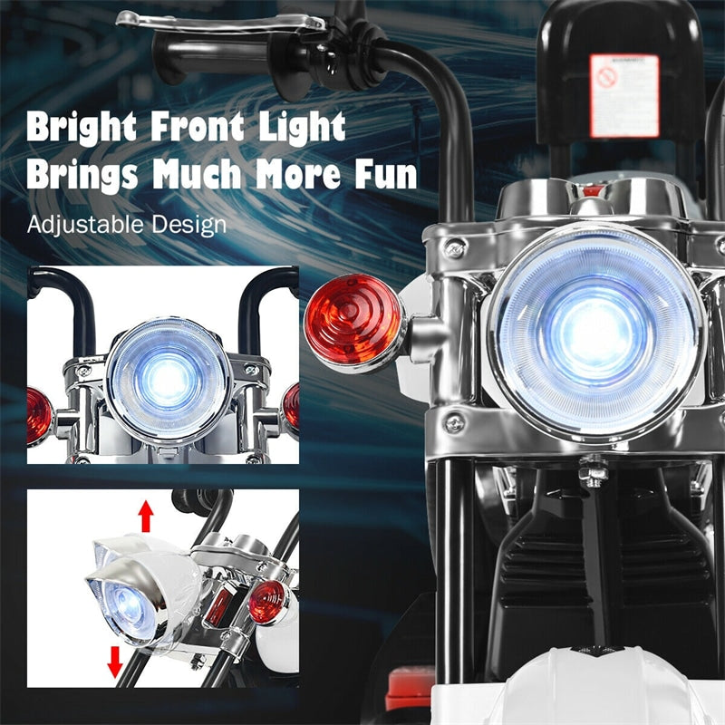Kids Ride-On Motorcycle, 3-Wheel 6V Battery Powered Chopper Motorcycle with Headlight & Horn, ASTM-Certified Electric Toy for Boys & Girls Gifts