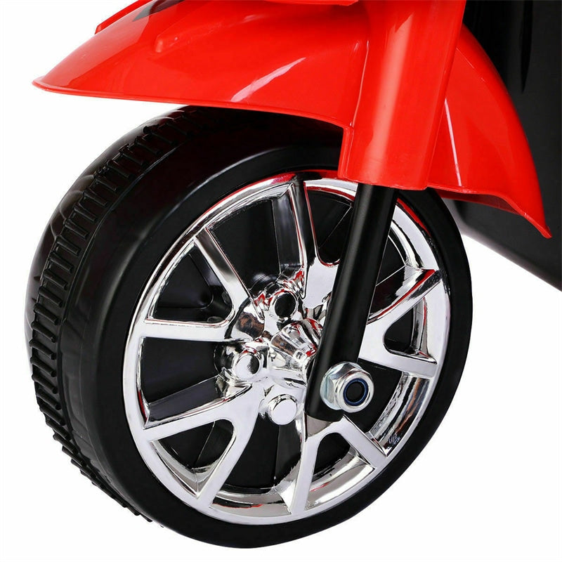 6V Kids Ride-On Motorcycle, Battery Powered 3-Wheel Motorcycle with LED Headlights, Music, Storage Trunk, Electric Motorcycle Toy for Boys/Girls