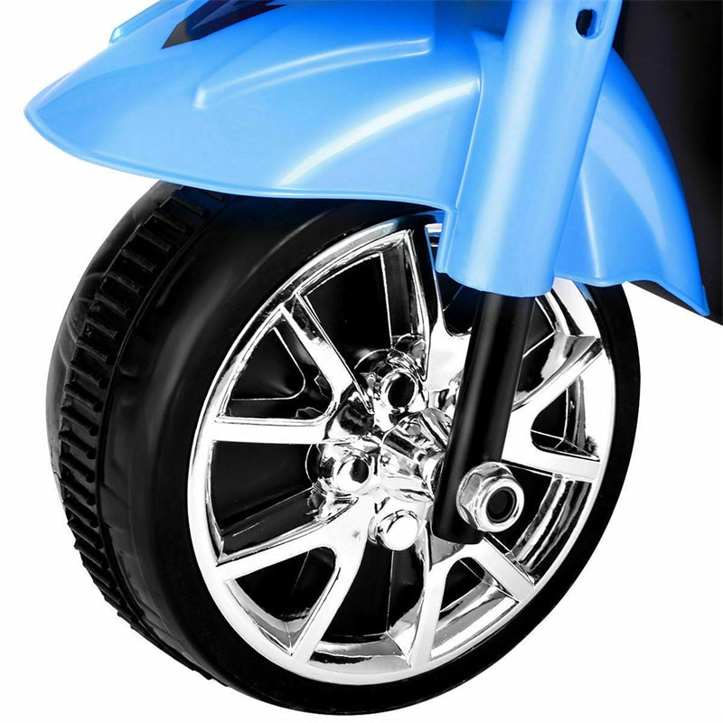 6V Kids Ride-On Motorcycle, Battery Powered 3-Wheel Motorcycle with LED Headlights, Music, Storage Trunk, Electric Motorcycle Toy for Boys/Girls