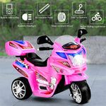 6V Kids Ride-On Motorcycle, Battery Powered 3-Wheel Motorcycle with LED Headlights, Music, Storage Trunk, Electric Motorcycle Toy for Boys/Girls
