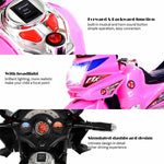 6V Kids Ride-On Motorcycle, Battery Powered 3-Wheel Motorcycle with LED Headlights, Music, Storage Trunk, Electric Motorcycle Toy for Boys/Girls