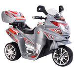 6V Kids Ride-On Motorcycle, Battery Powered 3-Wheel Motorcycle with LED Headlights, Music, Storage Trunk, Electric Motorcycle Toy for Boys/Girls