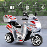 6V Kids Ride-On Motorcycle, Battery Powered 3-Wheel Motorcycle with LED Headlights, Music, Storage Trunk, Electric Motorcycle Toy for Boys/Girls