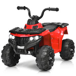 Kids Electric Ride-on ATV 6V Battery Powered 4 Wheeler Quad Car Toy with LED Headlights, Music & MP3 Player