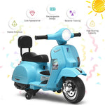 Kids Ride On Vespa Scooter 6V Battery Powered Electric Ride On Motorcycle for Toddler with Training Wheels