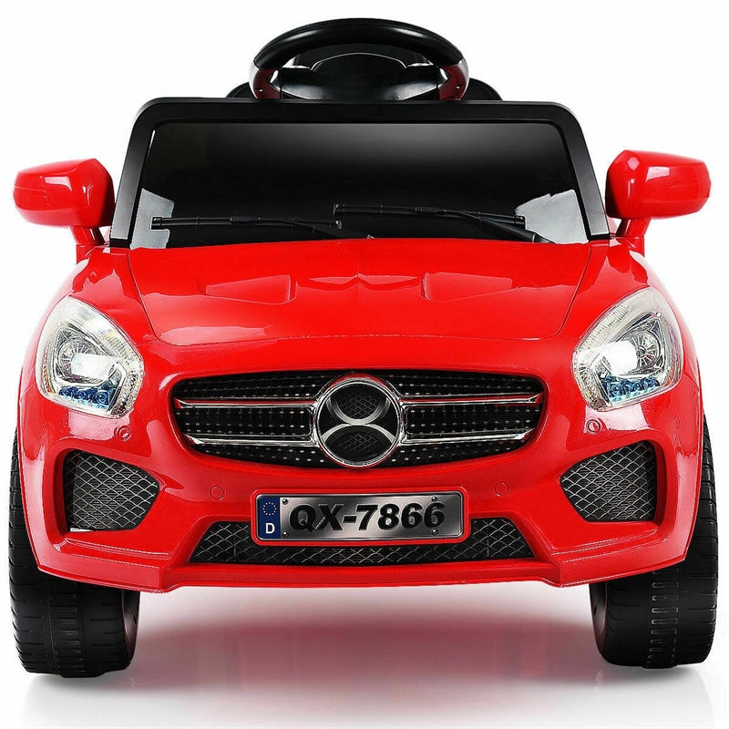 Kids Ride On Car 6V Battery Powered Electric Vehicle with Remote Control & LED Lights MP3