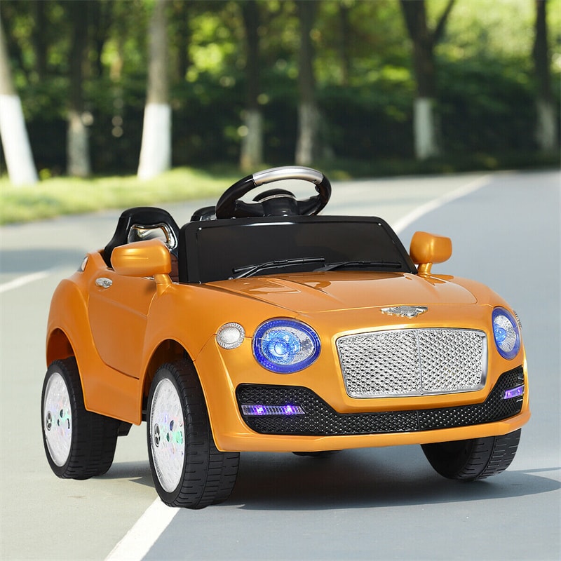 6V Kids Ride-On Car Electric Battery Power RC with Remote Control & Flashing Wheel Lights