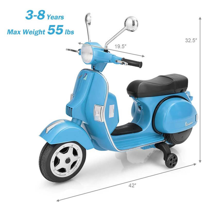  Kid Trax Toddler Vespa Scooter Electric Ride On Toy, 3-5 Years  Old, 6 Volt, Max Weight 60 lbs, Red : Toys & Games