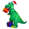 6ft Dinosaur Christmas Inflatable Built-in LED Lights Blower for Indoor Outdoor Decoration
