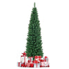 6ft Pencil Christmas Tree Slim Artificial Xmas Tree with 400 PVC Branch Tips & Foldable Metal Stand
