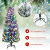 6ft Pre-lit Snow Flocked Christmas Tree with LED Lights and Remote Controller