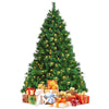 6ft Pre-Lit Hinged Artificial Christmas Tree with 828 PVC Branch Tips 350 LED Lights