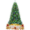 6ft Pre-lit Hinged Artificial Christmas Tree with 9 Lighting Modes 350 Color Changing LED Lights & Remote Control