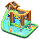 7 in 1 Kids Inflatable Water Slide Bounce House Splash Pool without Blower