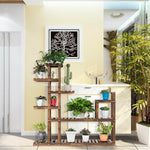 7-Tier Wooden Plant Display Storage Shelf Flower Rack