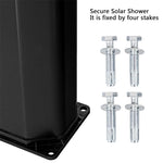 7.2Ft 9.3 Gallon Solar Heated Outdoor Shower with Shower Head
