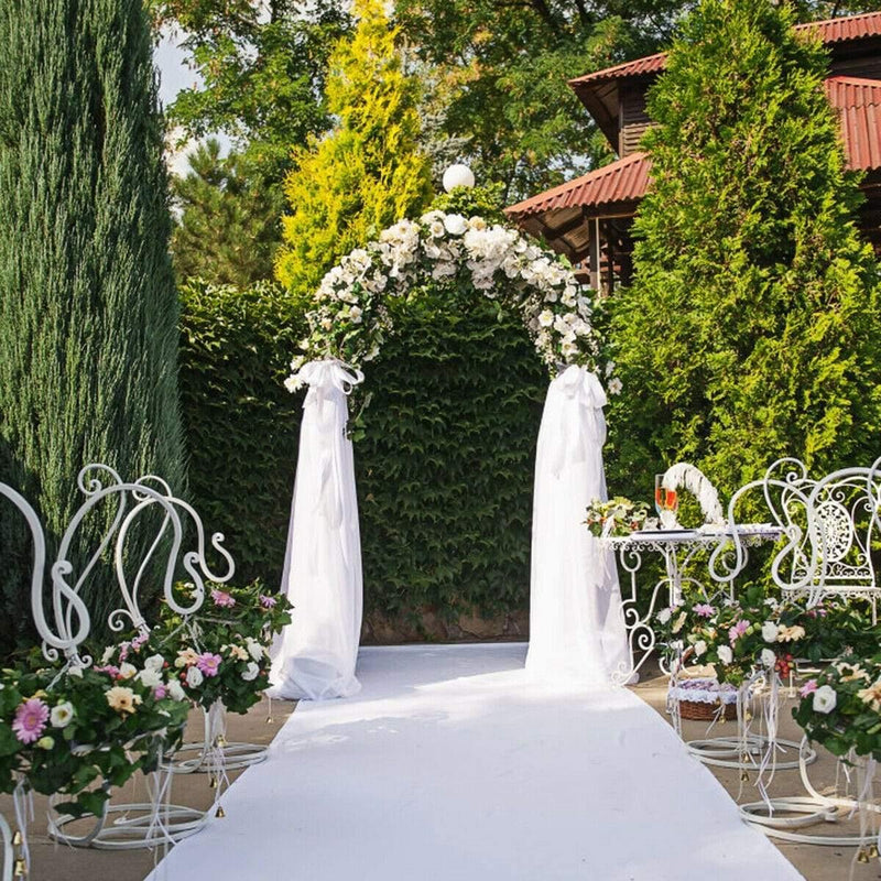 7.2Ft Outdoor Metal Garden Arch Pergola Arbor for Wedding Lawn Decoration - Bestoutdor
