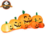 7.5 Ft Halloween Inflatable Pumpkin Patch Set of 7 with Built-in LED Lights for Outdoor Halloween Decorations
