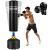 70" Freestanding Punching Boxing Bag 220lbs Adult Kickboxing Bag with Gloves Shock Absorber & 12 Suction Cup Base