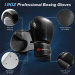 70" Freestanding Punching Boxing Bag 220lbs Adult Kickboxing Bag with Gloves Shock Absorber & 12 Suction Cup Base