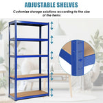 5-Tier Steel Freestanding Shelving Unit 72 Inch Adjustable Garage Storage Rack Open Display Shelf Unit